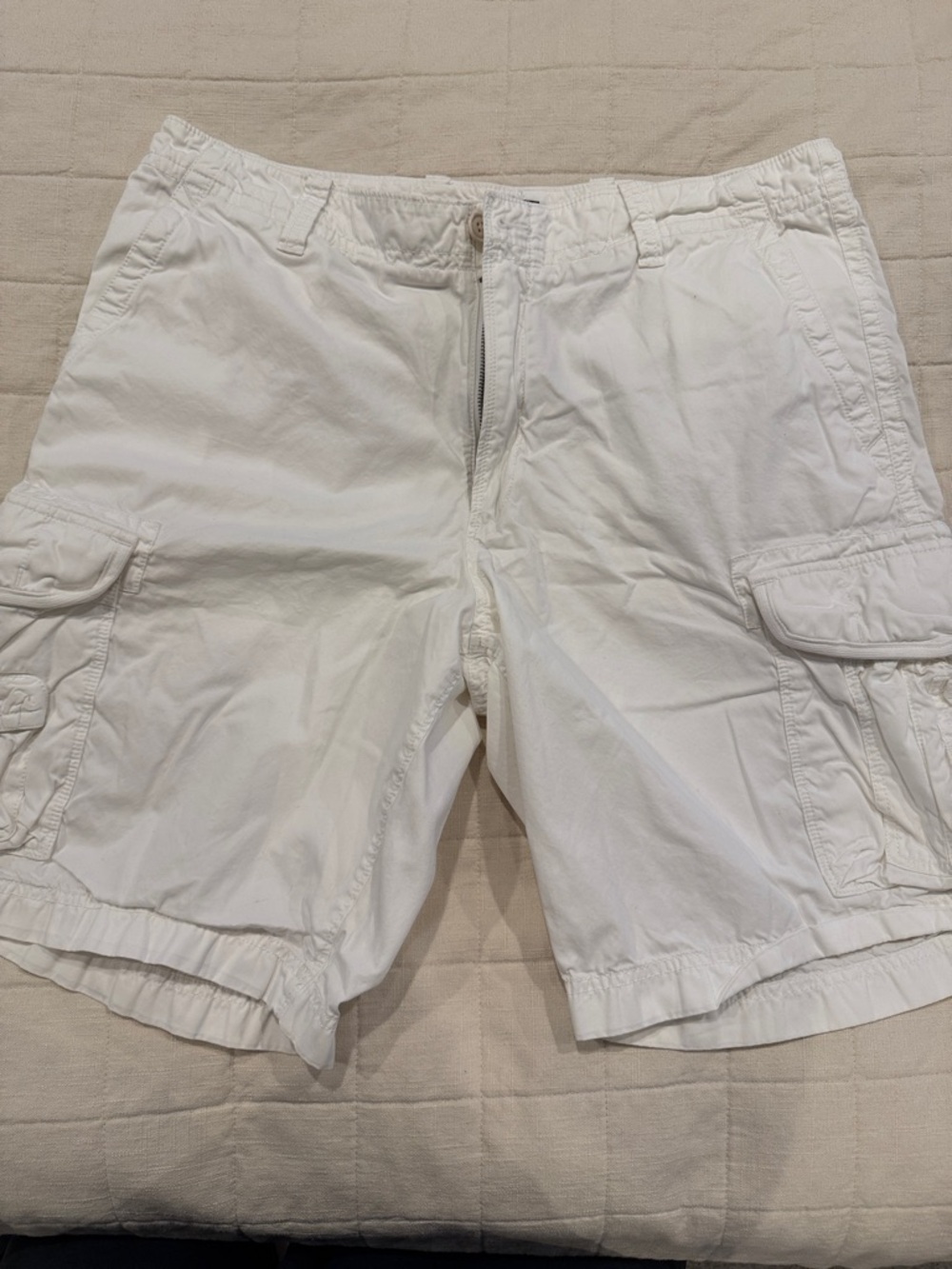 J. Crew White Men's Cargo Shorts - Casual Utility